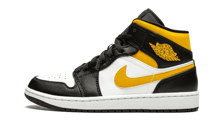 Air Jordan 1 Mid White Pollen Black